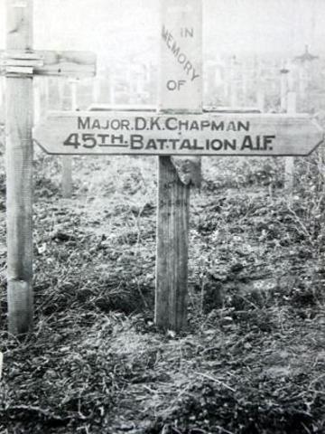 Lieutenant D Chapman was killed at Pozières, France