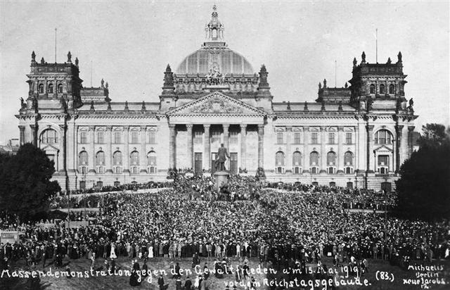 The Treaty of Versailles was signed by the Germans