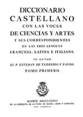 DICCIONARIO ESTEBAN TORREROS Y ACADEMIA DE LENGUA