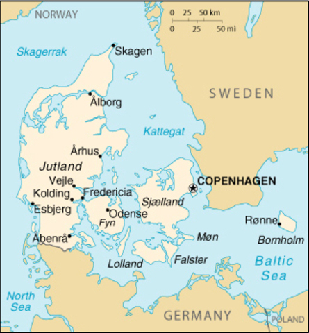 Denmark surrenders to Germany