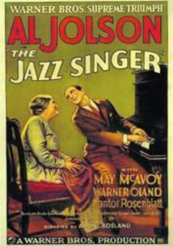 Primera película sonora (El cantor de Jazz)