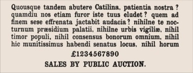 specimen of an early Clarendon