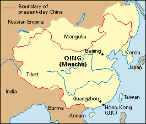 Fall of Qing dynasty in China; beginning of Chinese Revolution