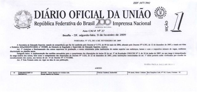 Portaria nº 10, de 02 Julho de 2009