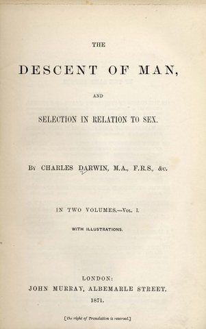 Publishes The Descent of Man.