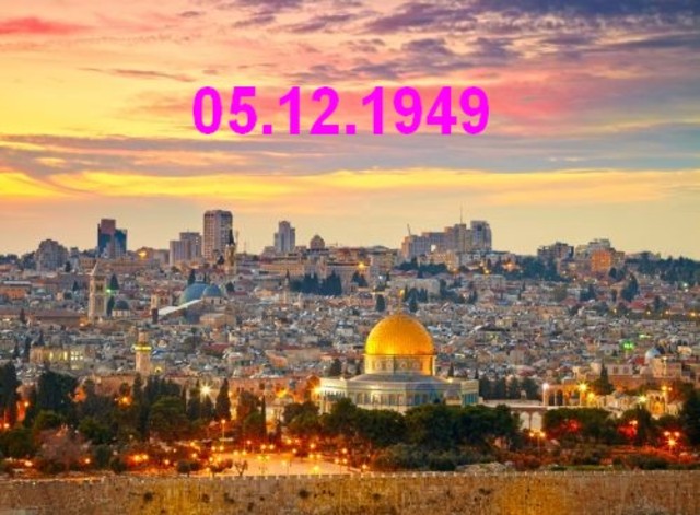 דוד בן גוריון מכריז על ירושלים כעל בירת מדינת ישראל