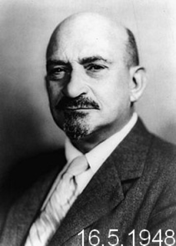 חיים וייצמן נבחר לנשיא הריאשון של מדינת ישראל