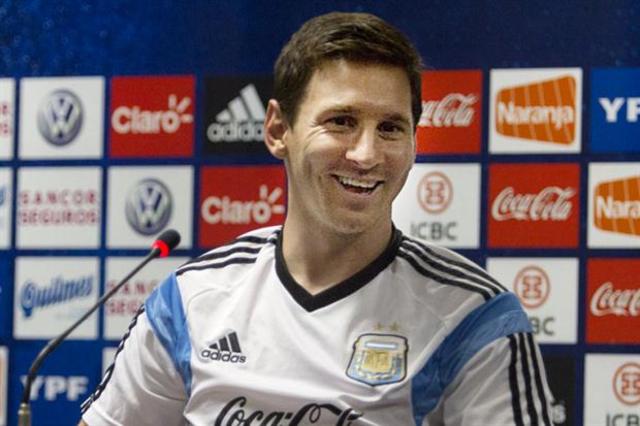 Messi brindó una conferencia de prensa