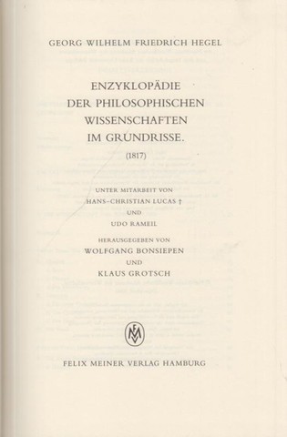 Boek: Encyclopedie der filosofische wetenschappen