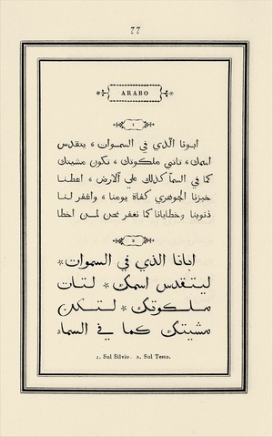 Arabic Type Specimine