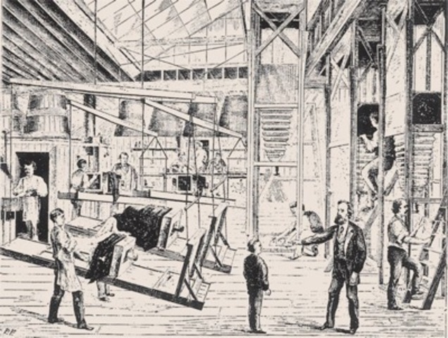 Illustration of Moss's photographic department, from Scientific American