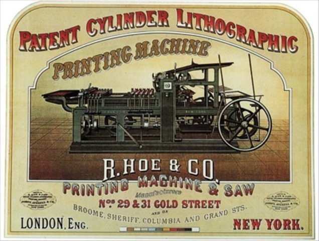 Forst, Averell & Co., poster for the Hoe printing press