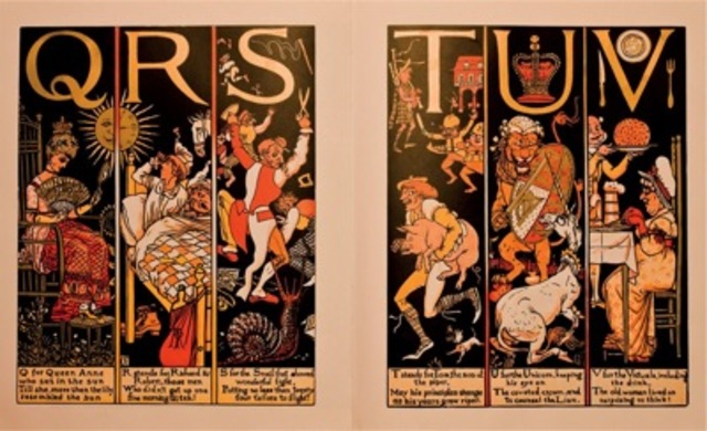 Walter Crane, page from Absurd ABC