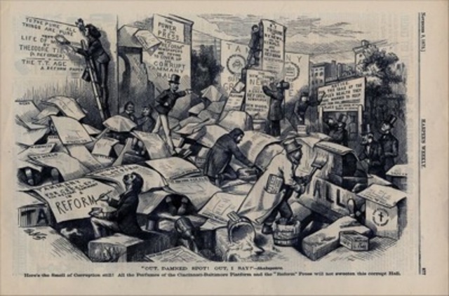 Thomas Nast, political cartoon from Harper's Weekly,