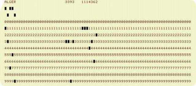 PRIMERA TARJETA PERFORADA