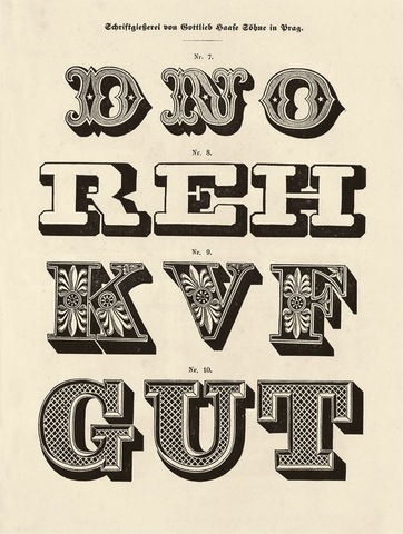 Decorative Three-Dimensional Fonts