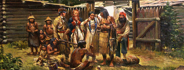 The main party arrives at the Shoshone camp