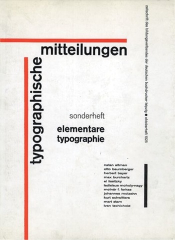 Jan Tschichold and the new typography