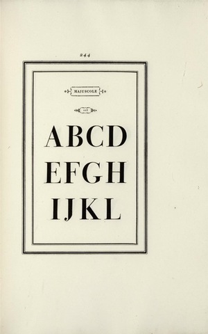 Giambattista Bodoni, page from Manuale tipografico, 1818.