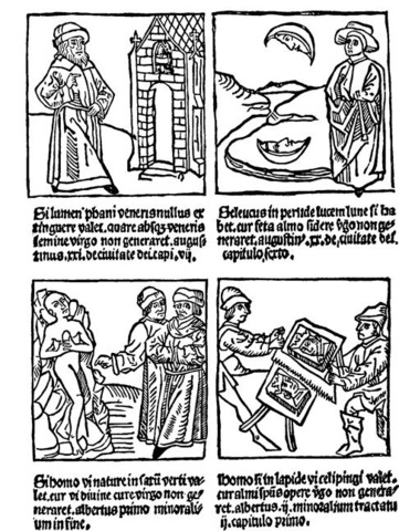 Block-book page from The Story of the Blessed Virgin,