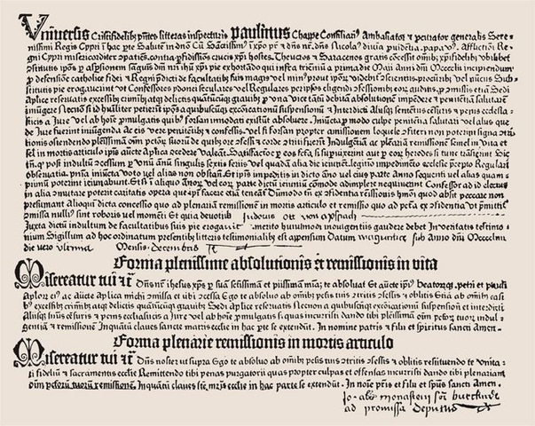 5–12. Johann Gutenberg, thirty-one-line letters of indulgence,