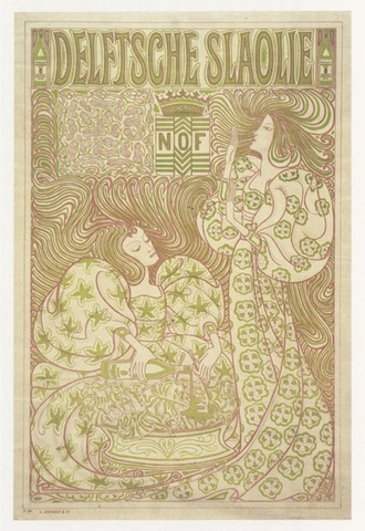 Jan Toorop, poster for Delftsche Slaolie (Delft Salad Oil)