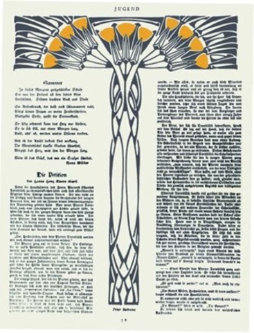 Peter Behrens, page design for Jugend