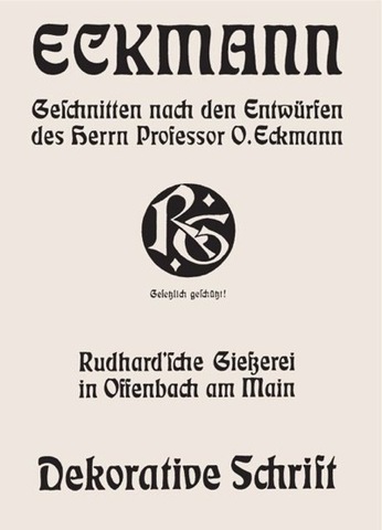 Otto Eckmann, type specimen for Eckmann Dekorative Schrift