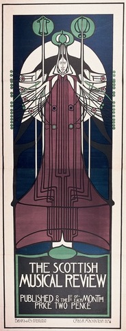 Charles Rennie Mackintosh, poster for the Scottish Musical Review
