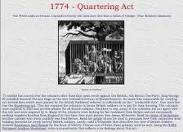Quartering Act of 1774