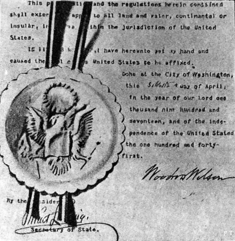 Dichiarazione di guerra alla Germania da parte degli Stati Uniti d'America