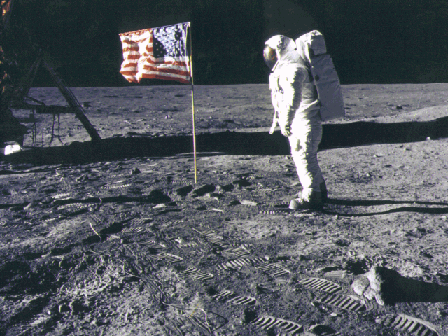 Neil Amstrong's first step on the Moon