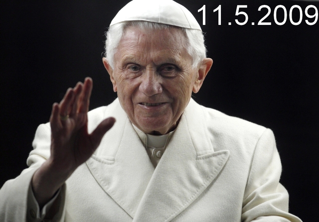 האפיפיור בנדיקטוס השישה עשר מגיע לביקור בישראל