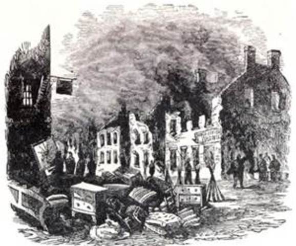 Union troops defeated at Fredericksburg