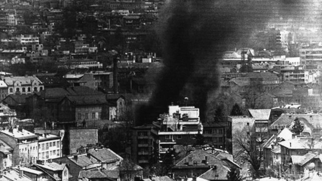 First attack on Sarajevo
