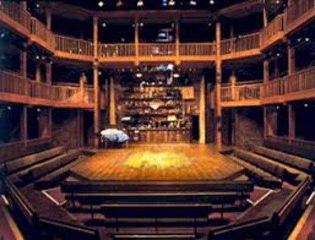 The Globe Theater is constructed