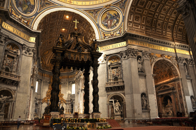 Construction of St. Peter's basilica begins in Rome