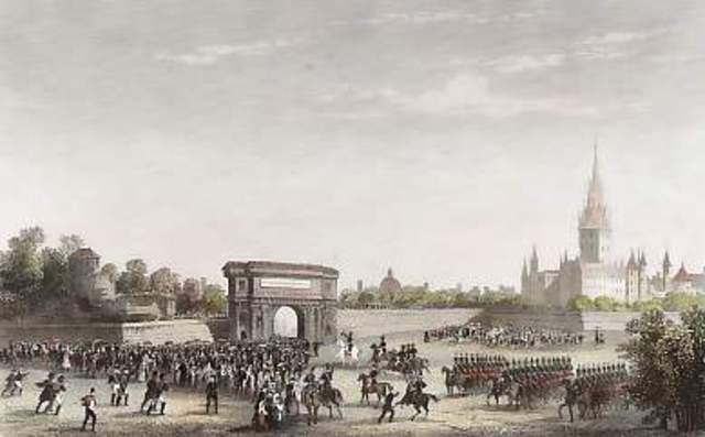 Napoleon enters Milan