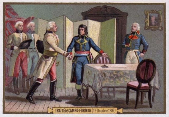 Treaty of Campo Formio ends the first Italian Campaign