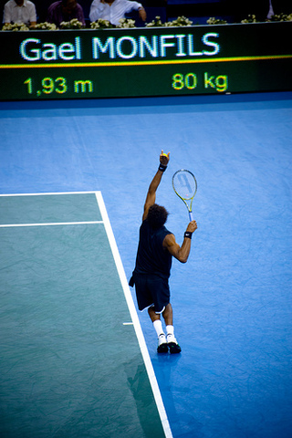 Monfils se hizo grande en su país