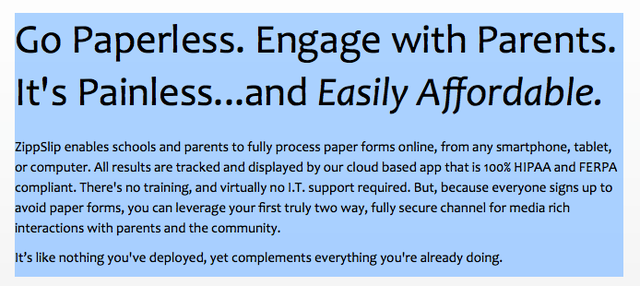 Electronic school forms