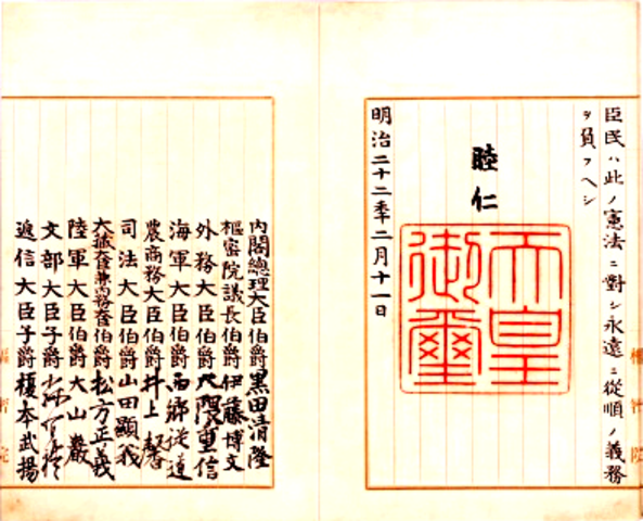 Meiji Constitution was established