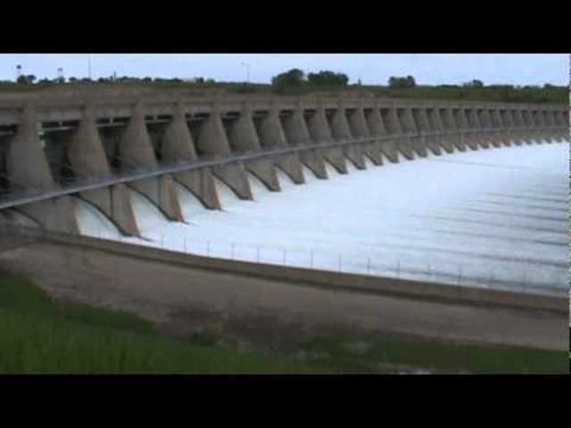 Garrison Spillway opened for first time in its history