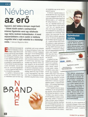 Marketing&Média Magazin riport