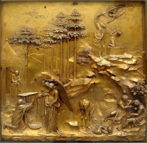 lorenzo ghiberti Resive carga de las terceras puertas del baptisteri