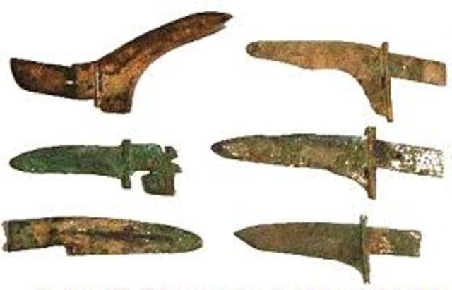 1700 DC : Bronze age of Shang Dynasty