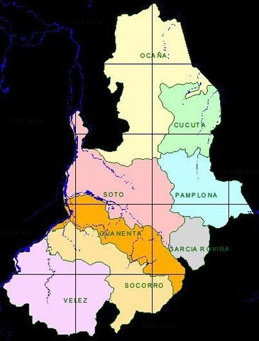 El 15 de junio de 1856 se agregaron al Estado Federal de Santander los territorios del cantón de Vélez y los distritos de Ocaña.