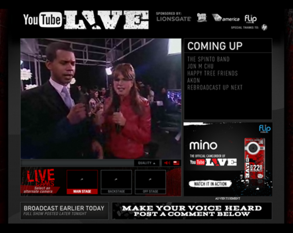 Youtube begins hosting live streams