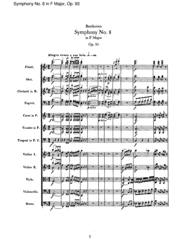 Symphony No. 8, Op. 93, F Major