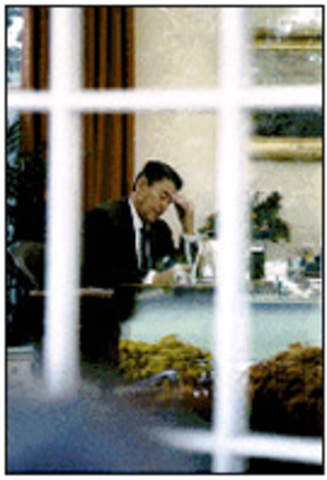 President Ronald Regan takes a drastic change